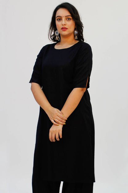 Solid Black Kurti