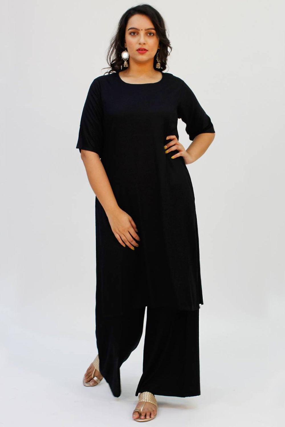 Solid Black Kurti