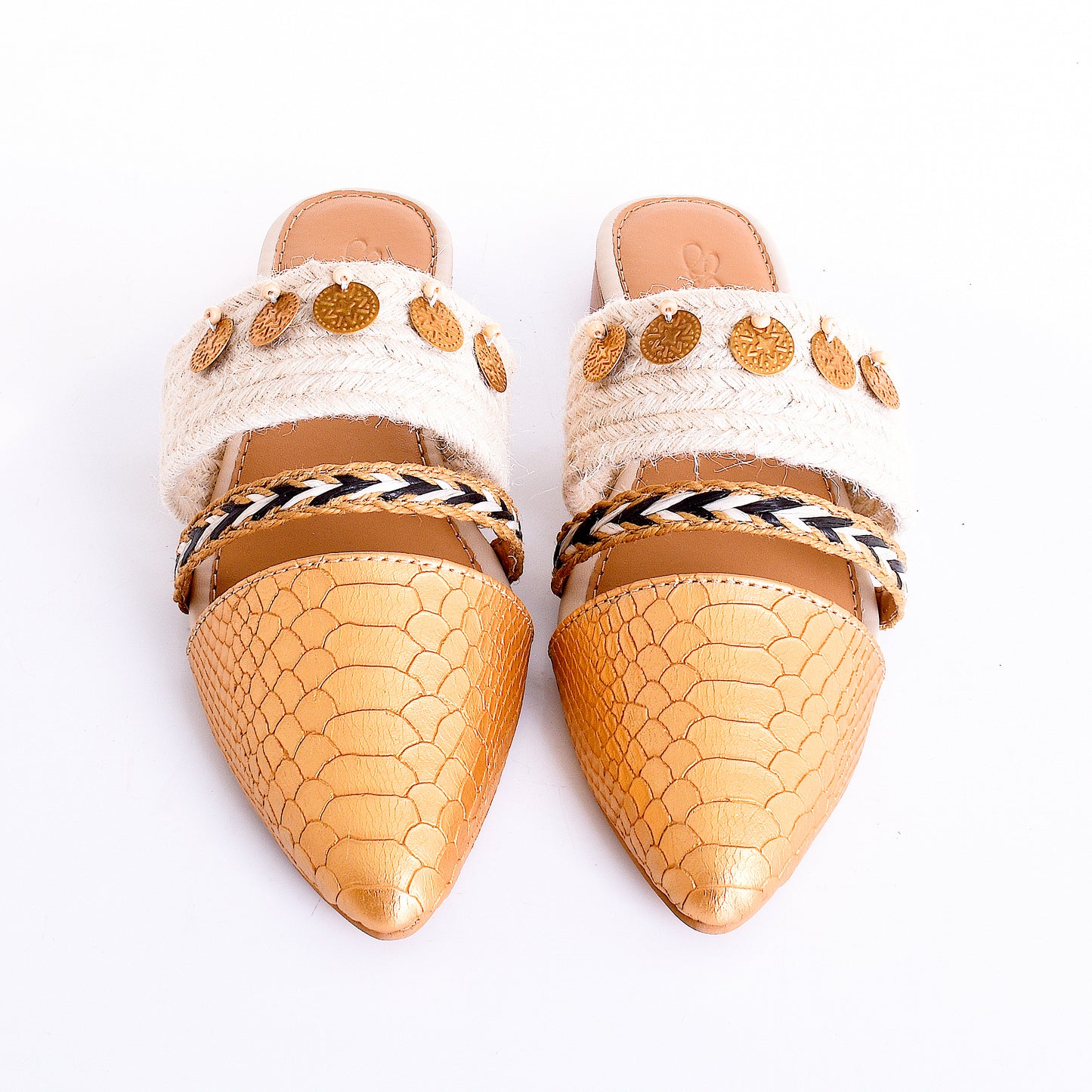 Monochrome Gold Coin Flats