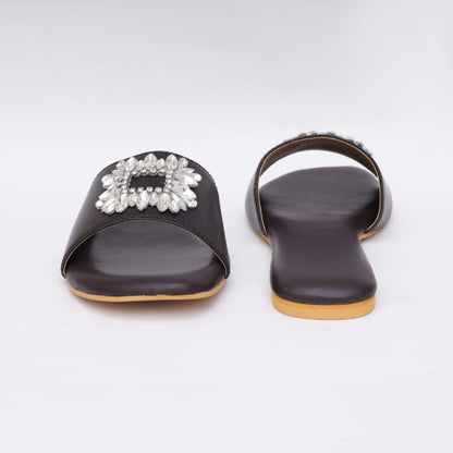 Black Brooch Flats