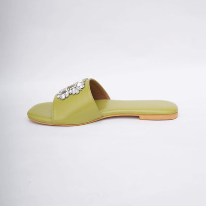 Green Brooch Flats