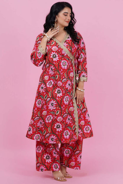 Gulaabo Angrakha Gota Patti Suit Set