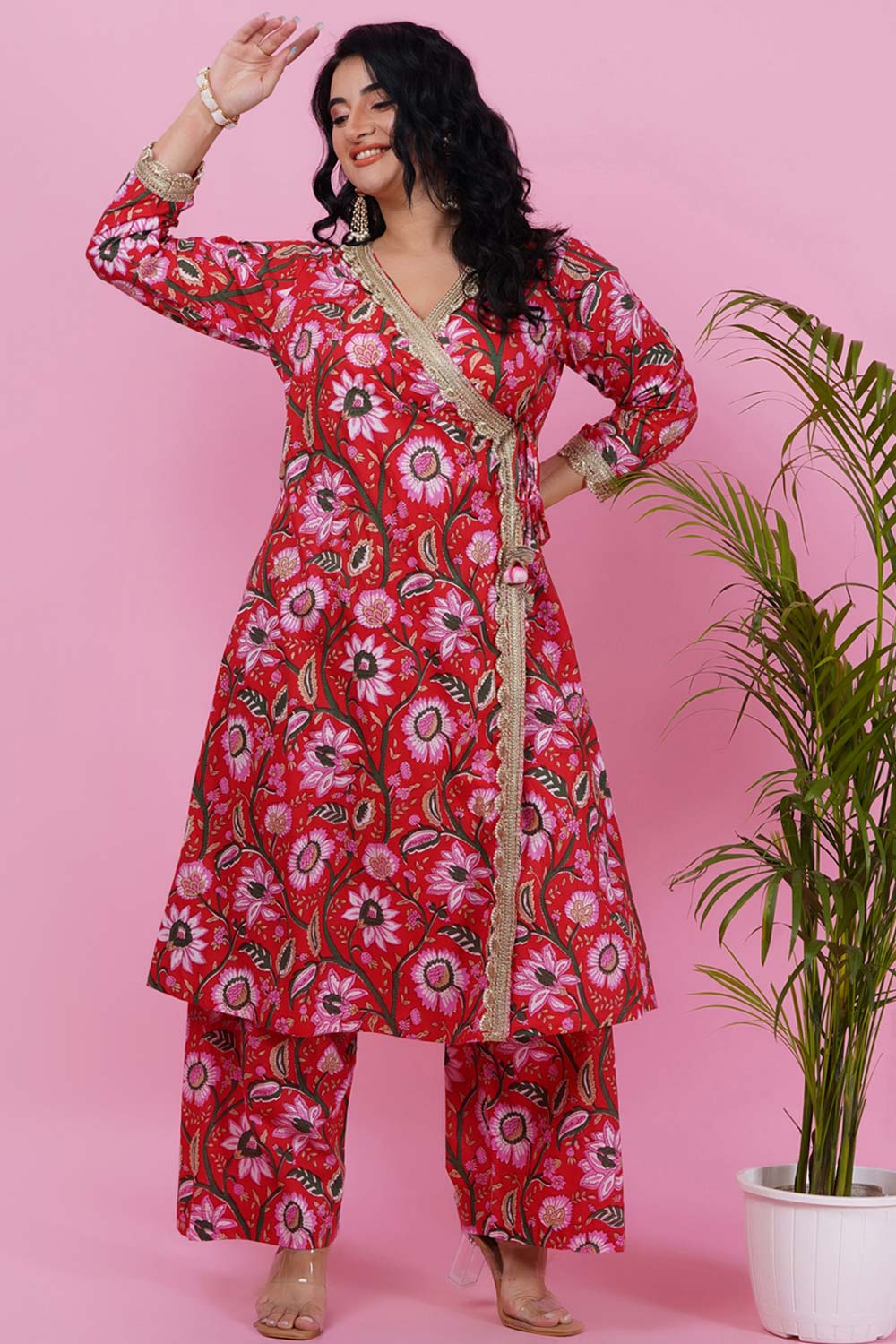 Gulaabo Angrakha Gota Patti Suit Set