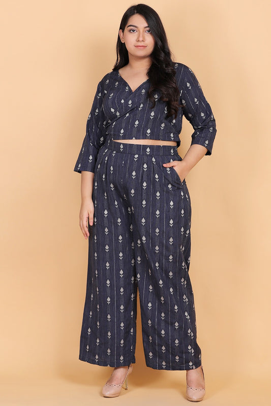 Dark Blue Cotton Co-ords Set