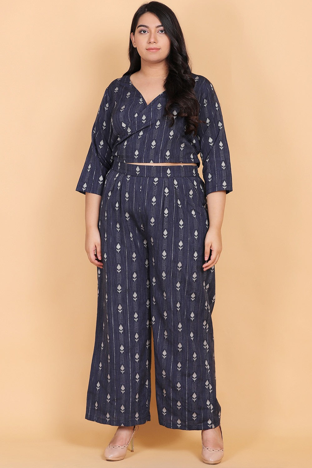 Dark Blue Cotton Co-ords Set