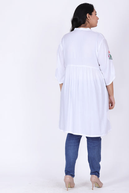 White Embroidered Tunic