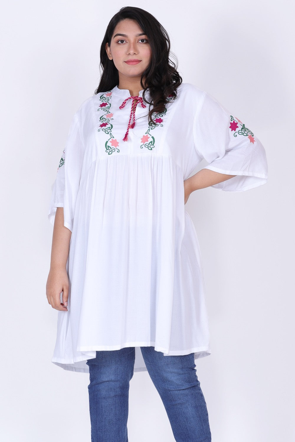 White Embroidered Tunic