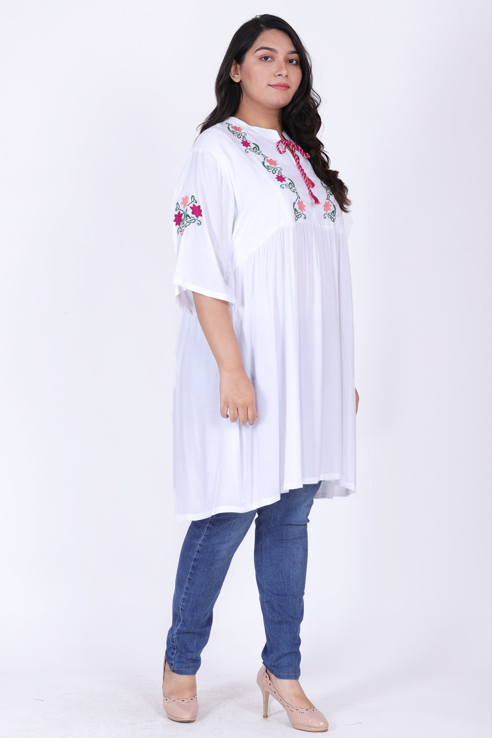 White Embroidered Tunic