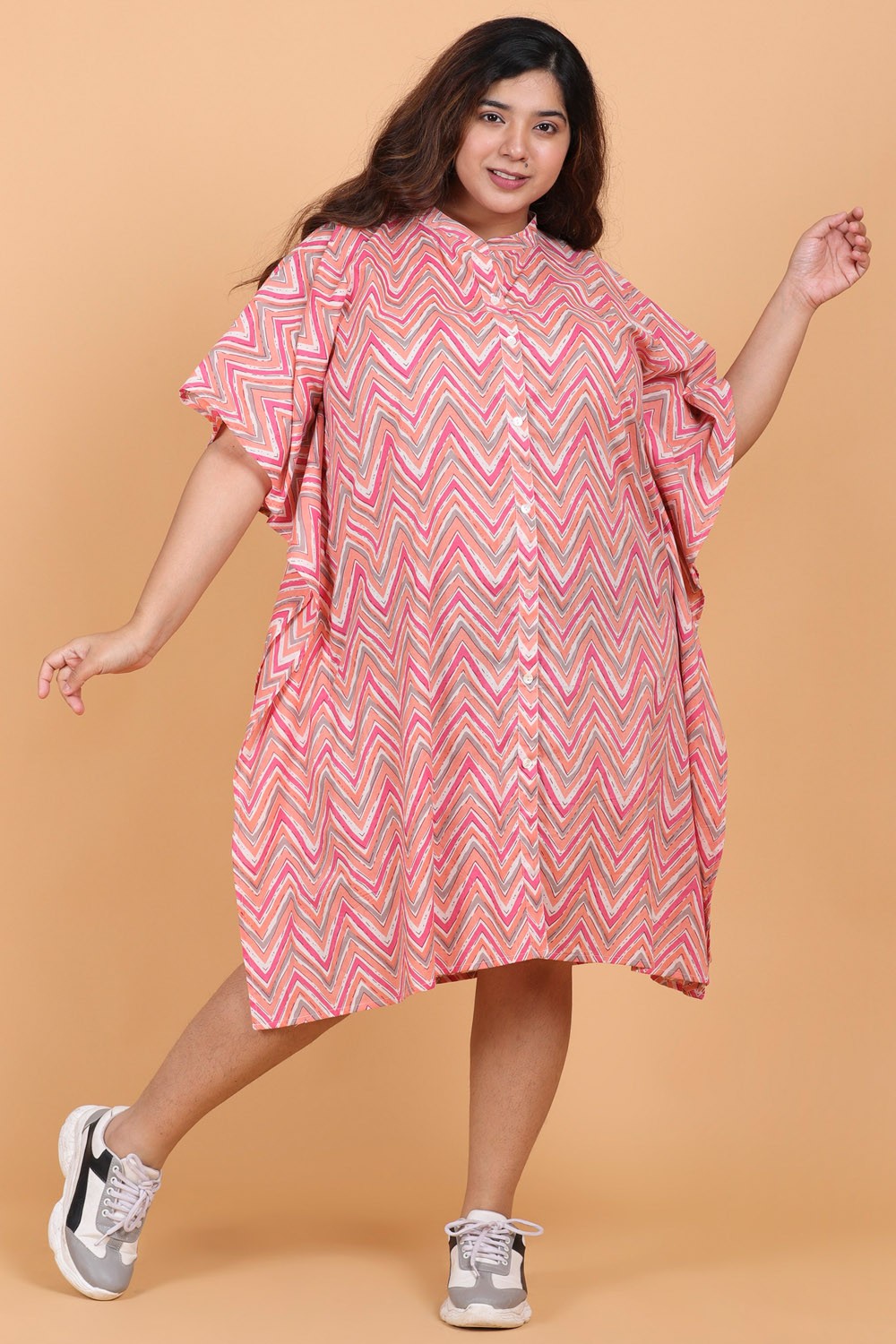 Printed Kaftan Style Dress