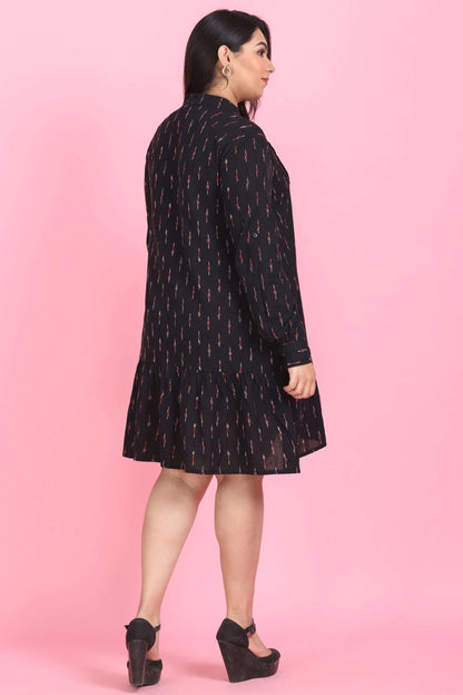 Ikkat Modest Shirt Dress