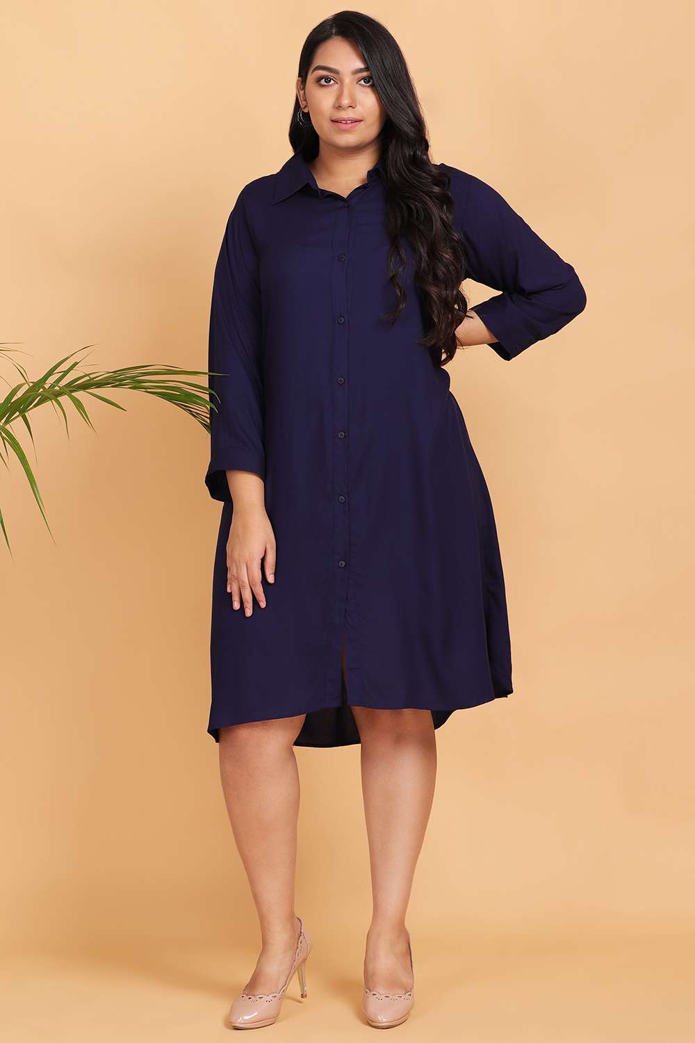 Goofy Embroidered Shirt Dress