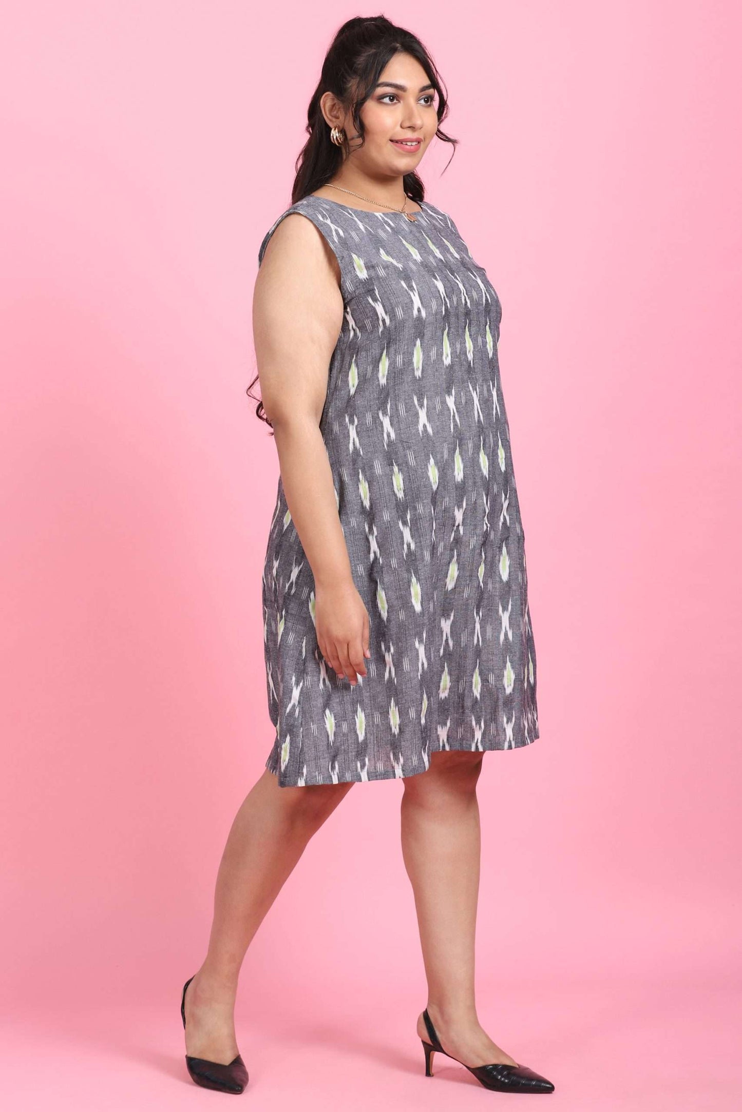 Blackless Ikat Dress