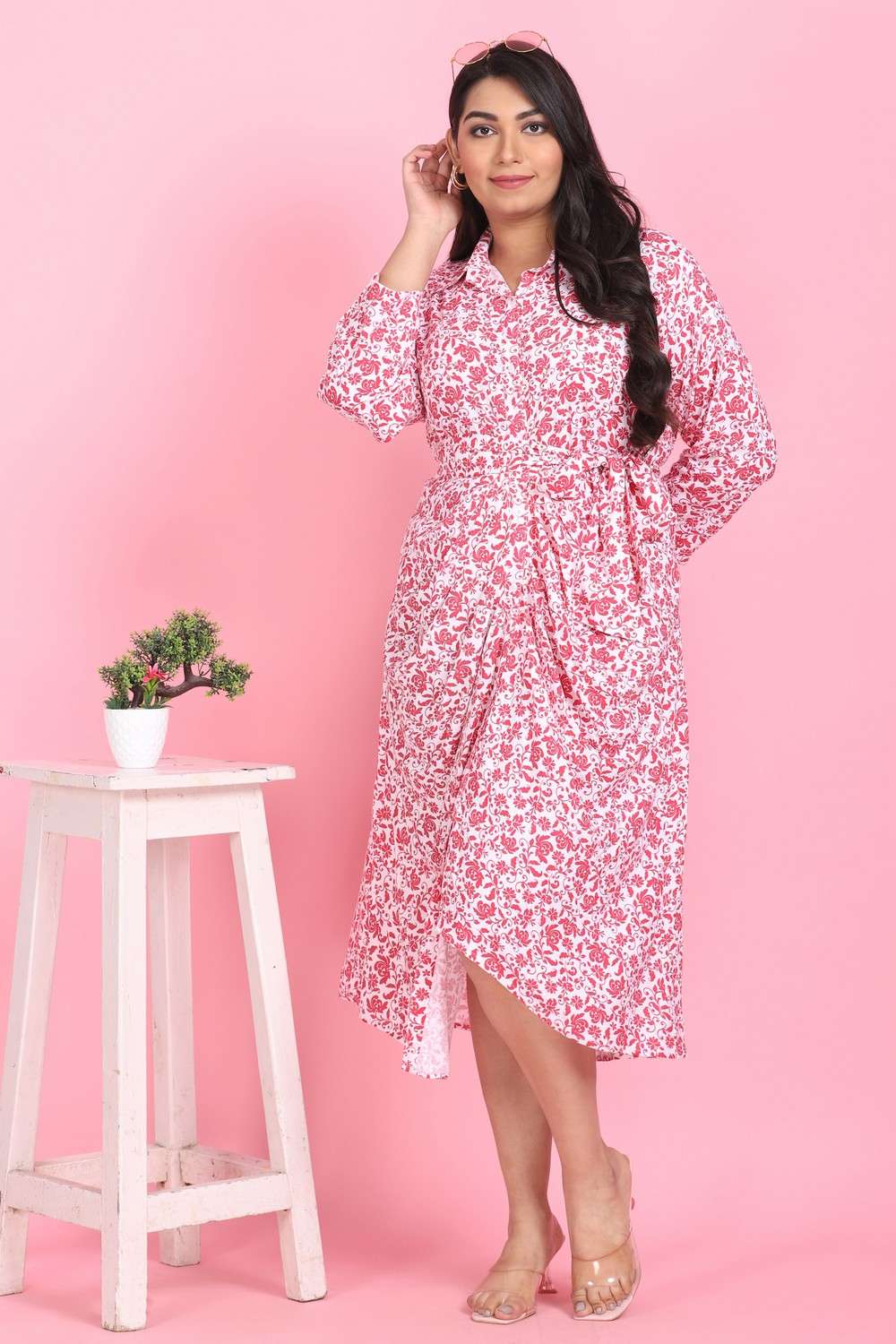 Bloom Pink Cowl Dress