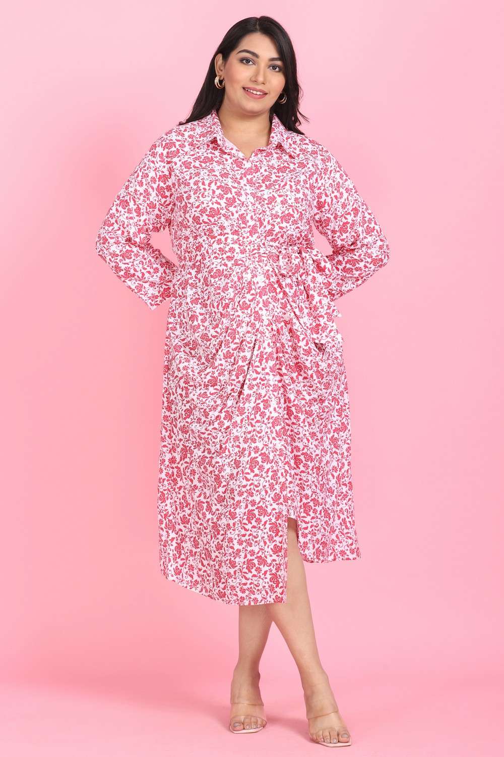 Bloom Pink Cowl Dress