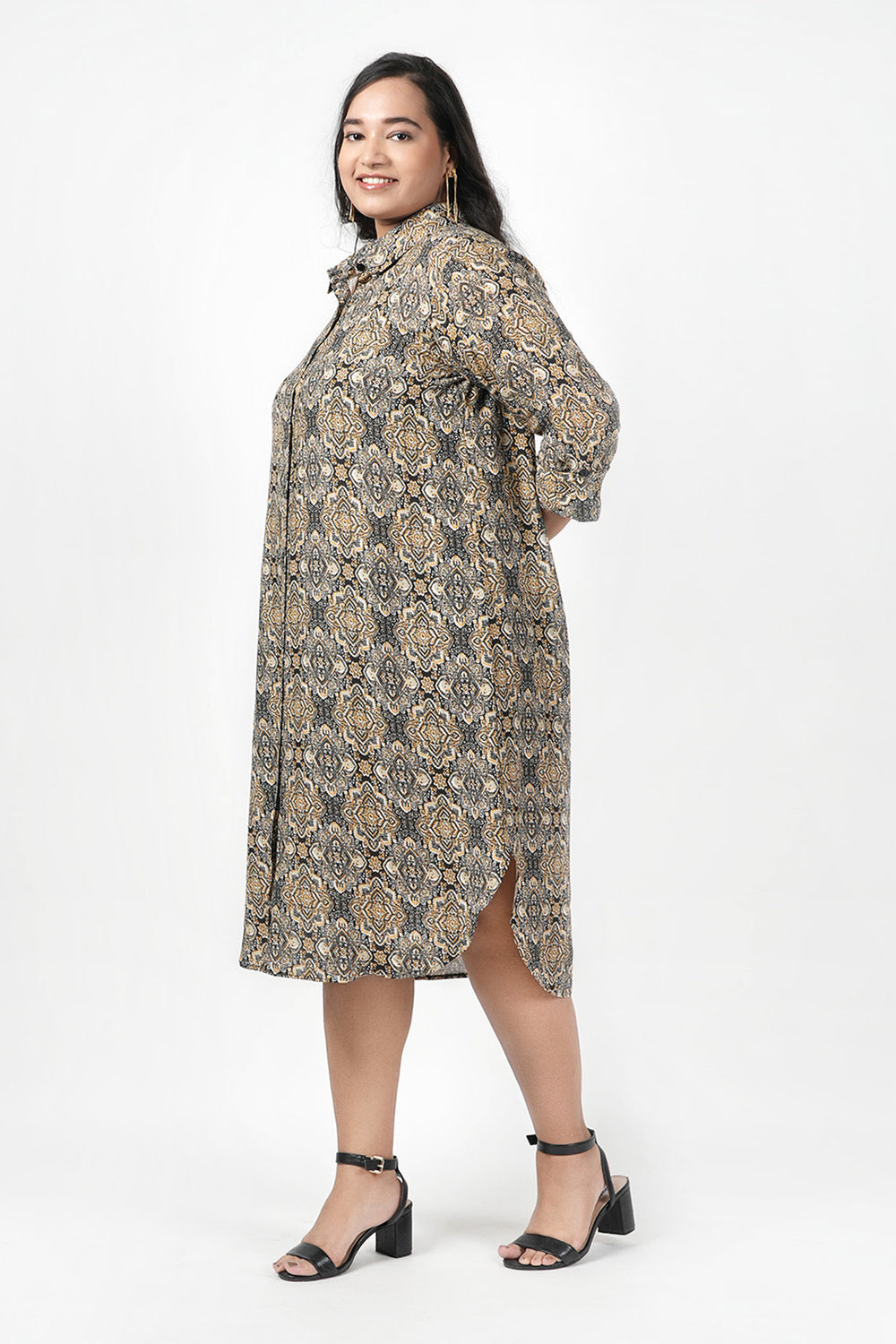 Prismatic Printed Shirt Dress