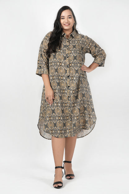 Prismatic Printed Shirt Dress