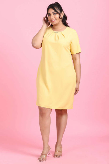 Yellow A-line Dress