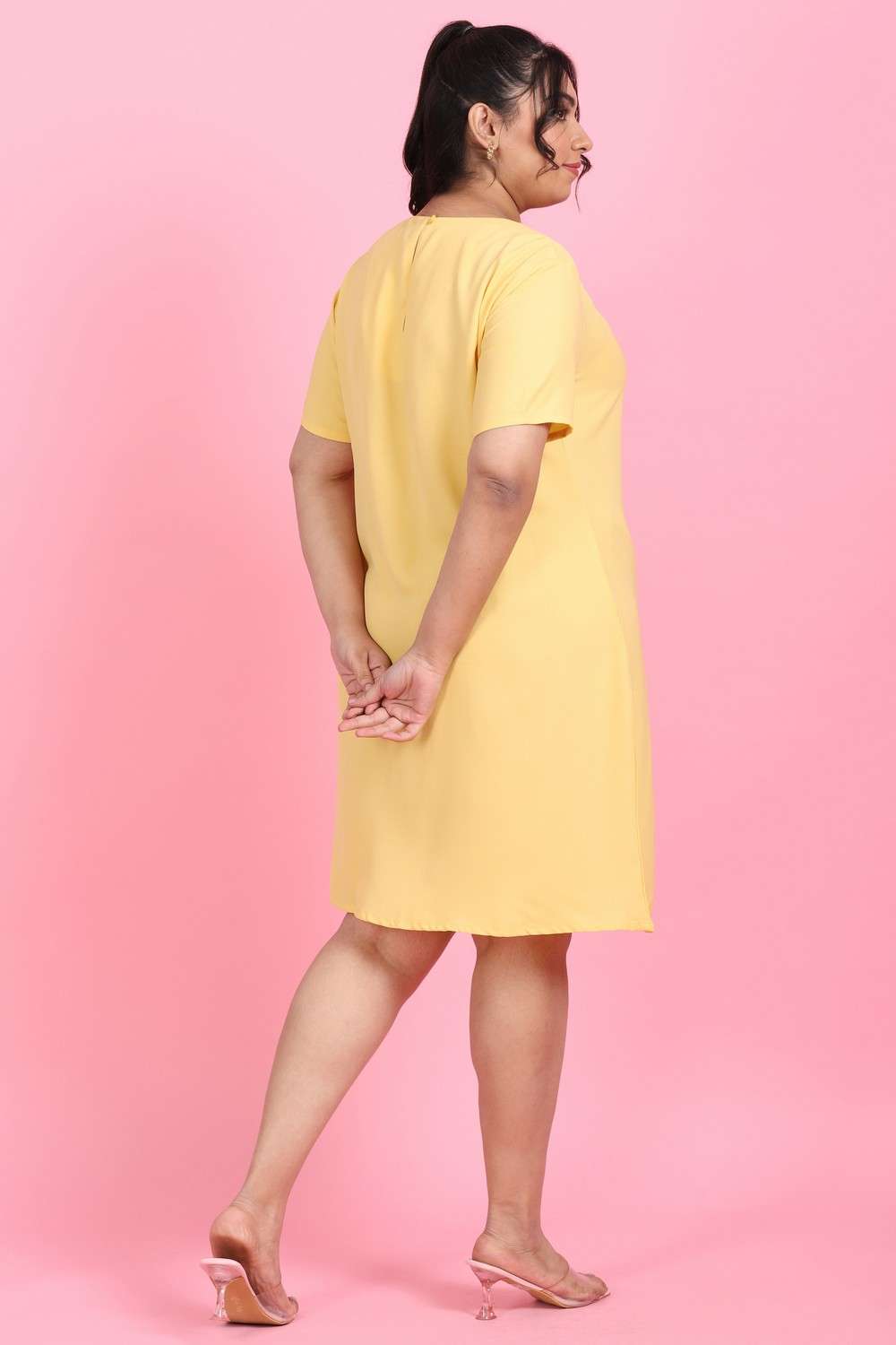 Yellow A-line Dress