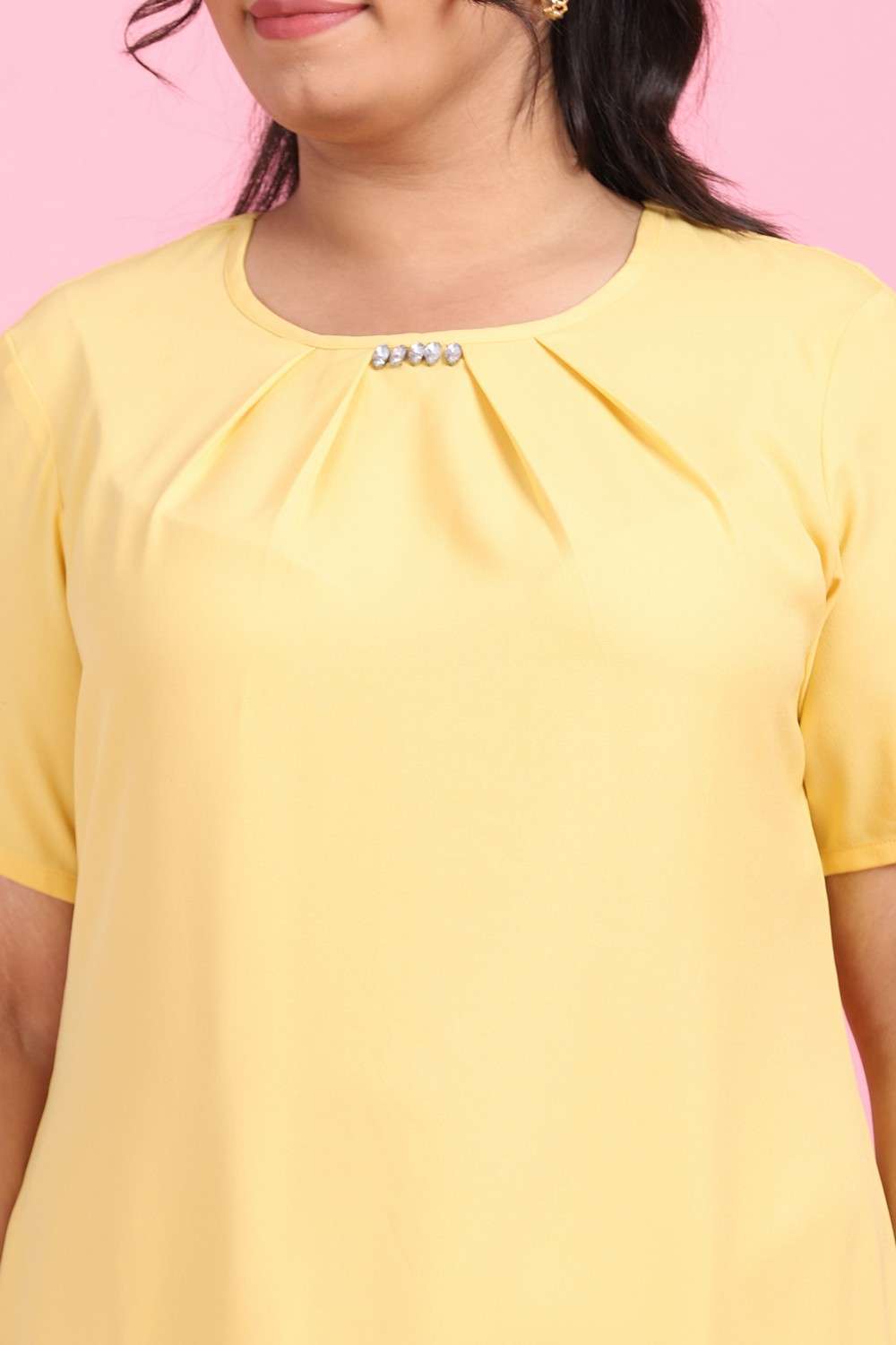 Yellow A-line Dress