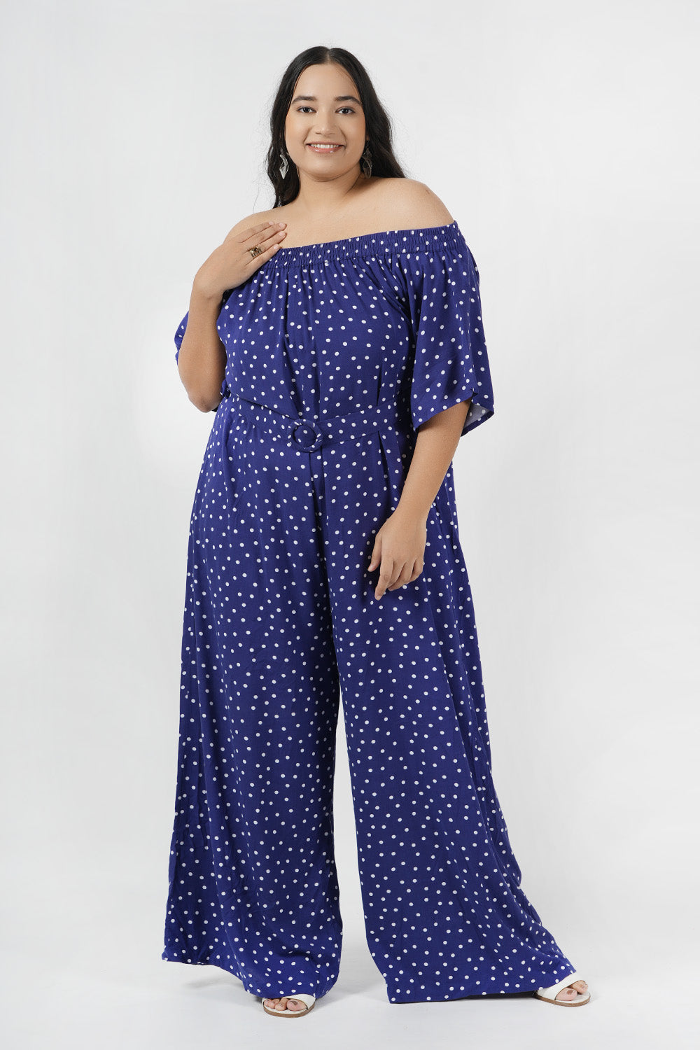 Fuzz Fleck Off-Shoulder Jumpsuit