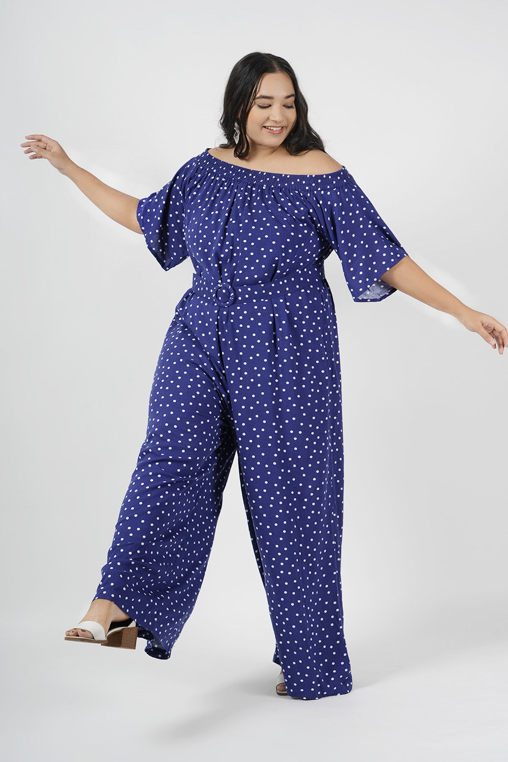 Fuzz Fleck Off-Shoulder Jumpsuit