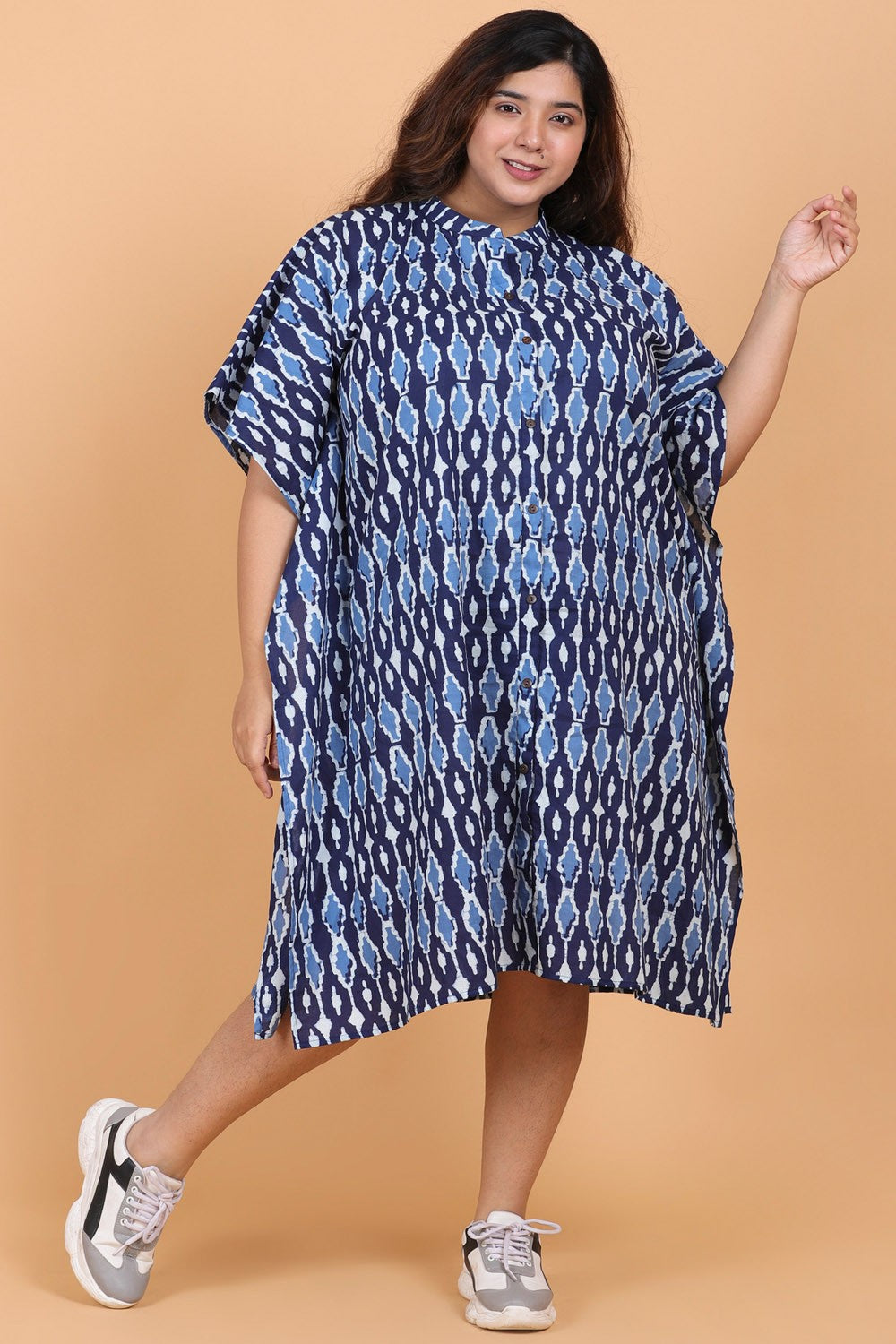 Block Print Kaftan Dress