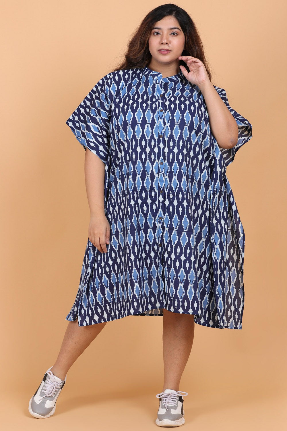 Block Print Kaftan Dress