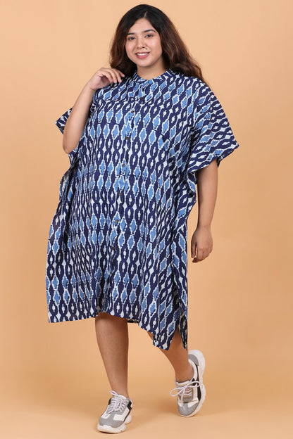 Block Print Kaftan Dress