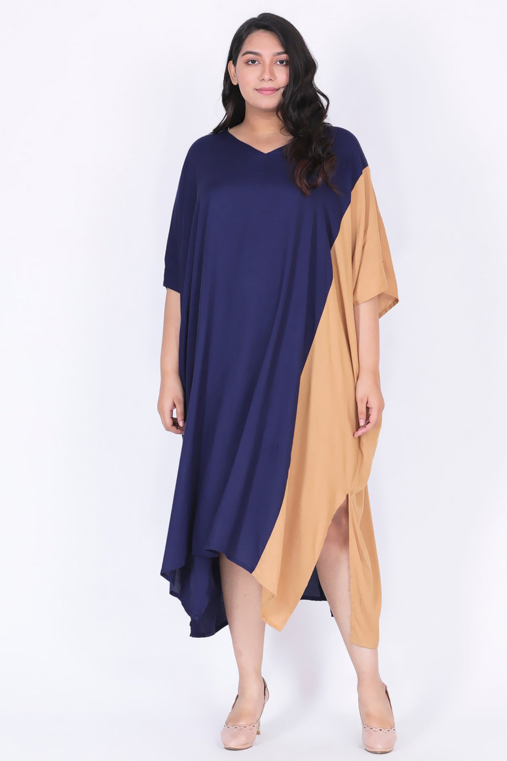 Color Block Kaftan Dress