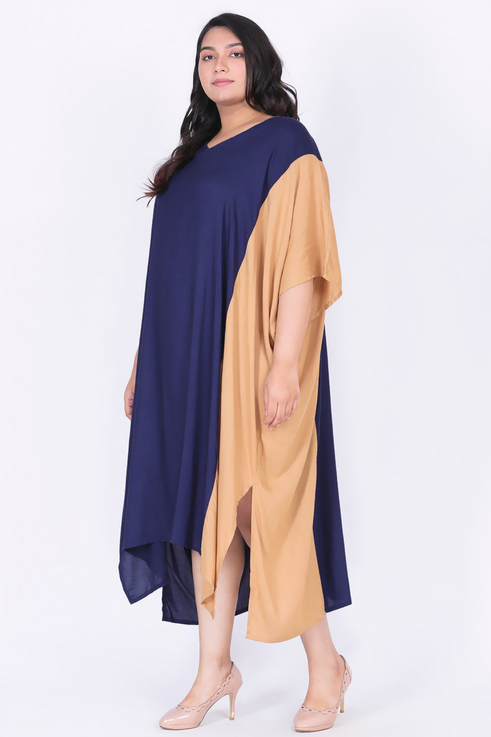 Color Block Kaftan Dress