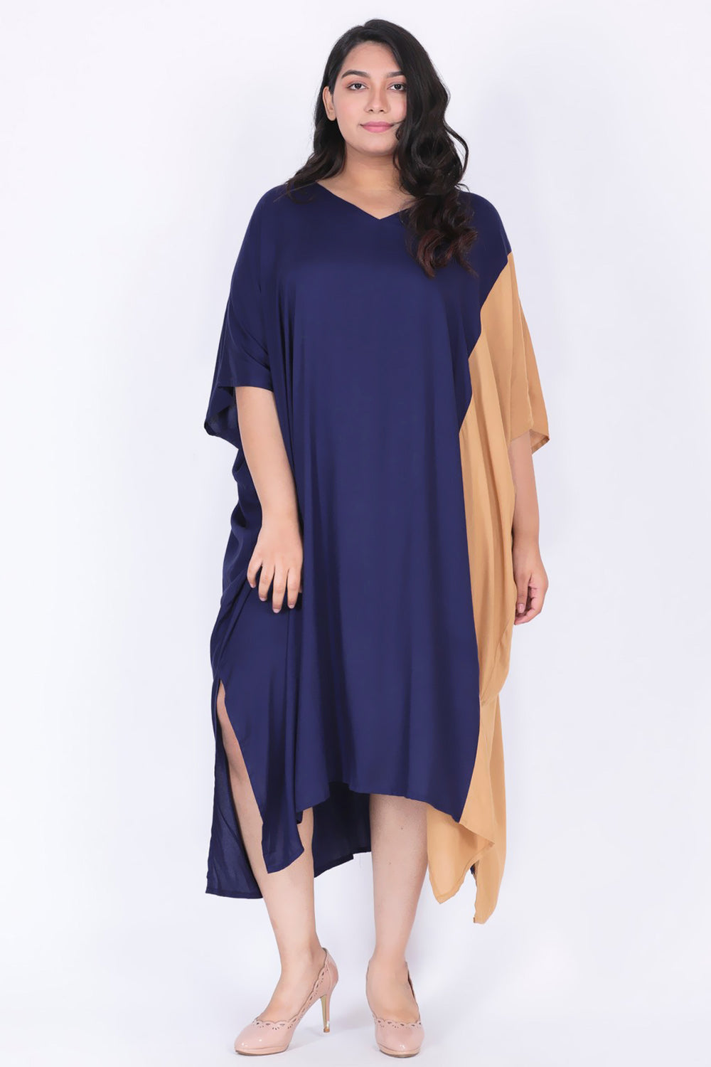 Color Block Kaftan Dress