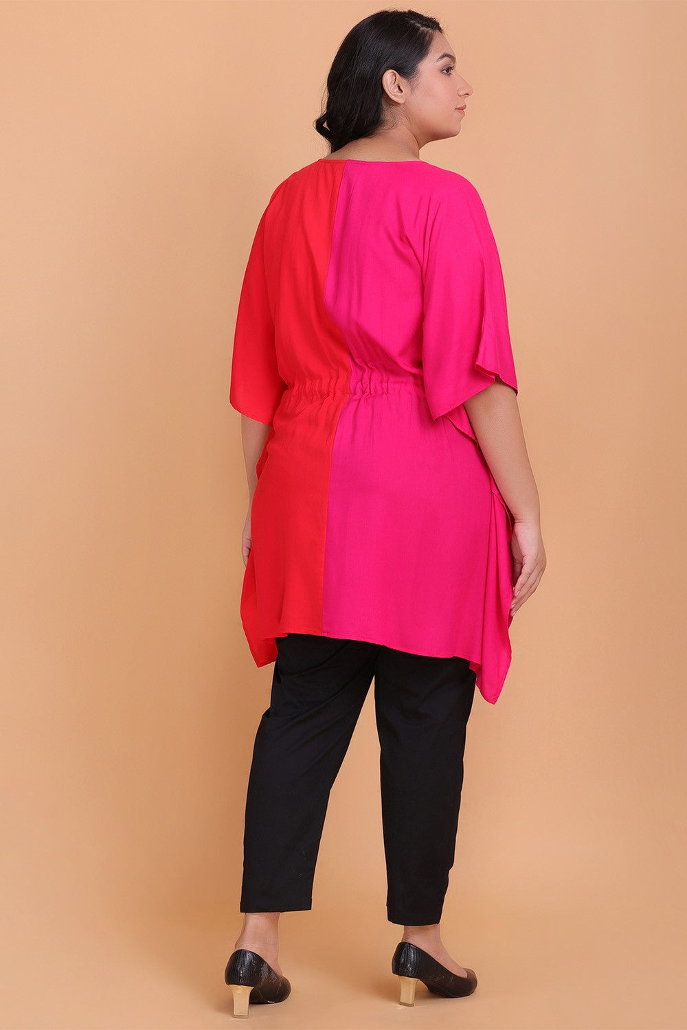 Color Block Embroidered Kaftan Tunic