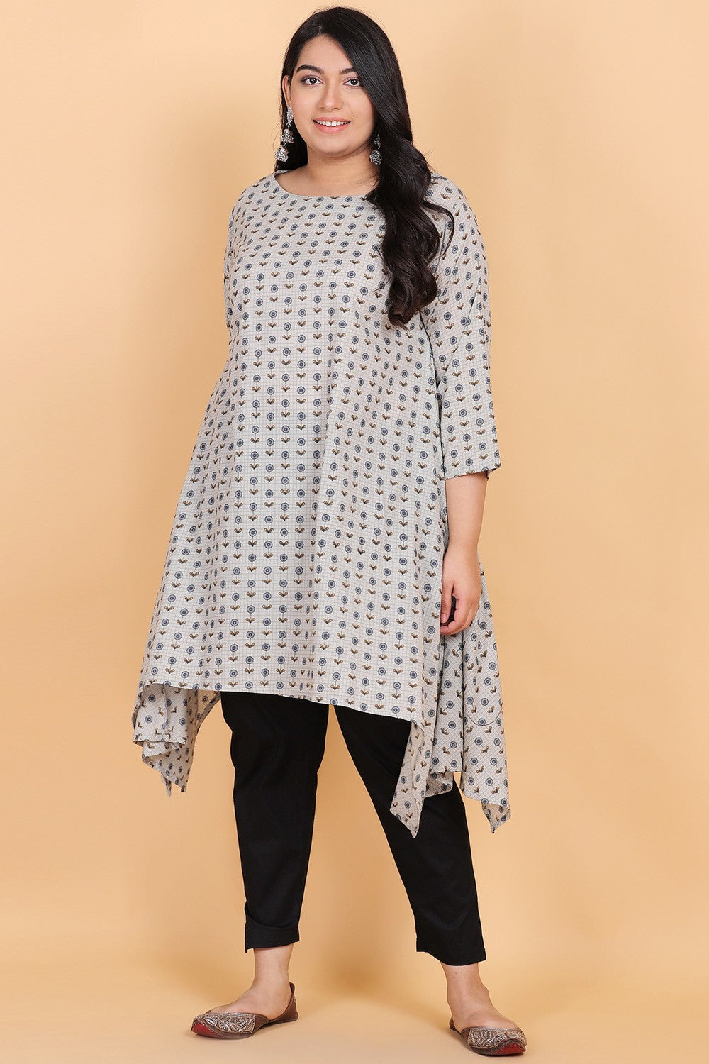 Asymmetric Cotton Kurti