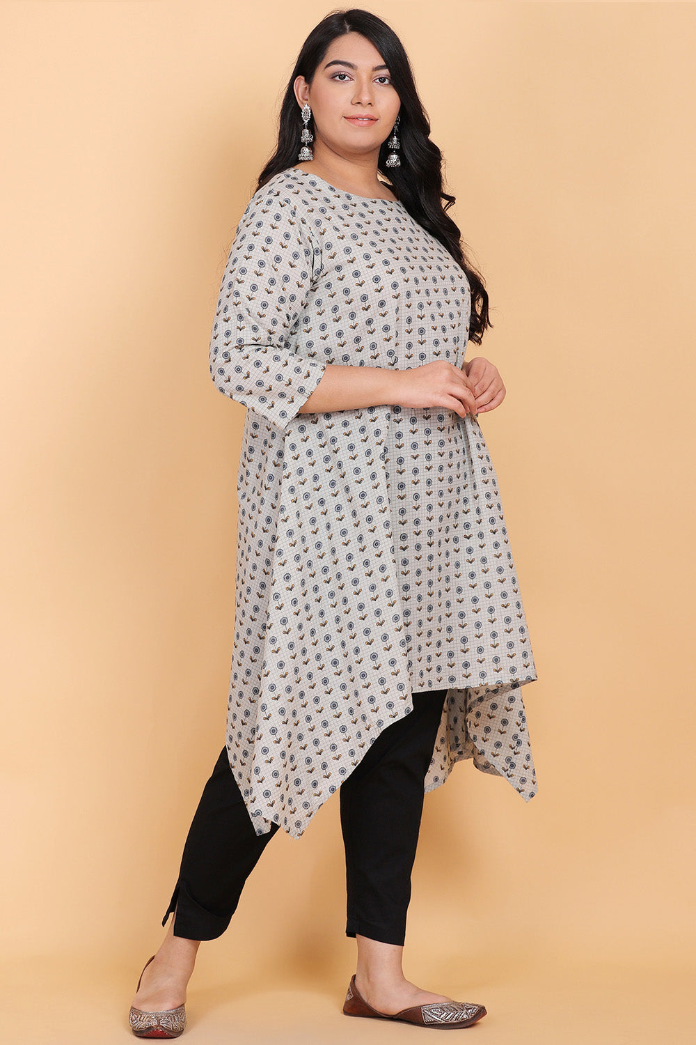 Asymmetric Cotton Kurti