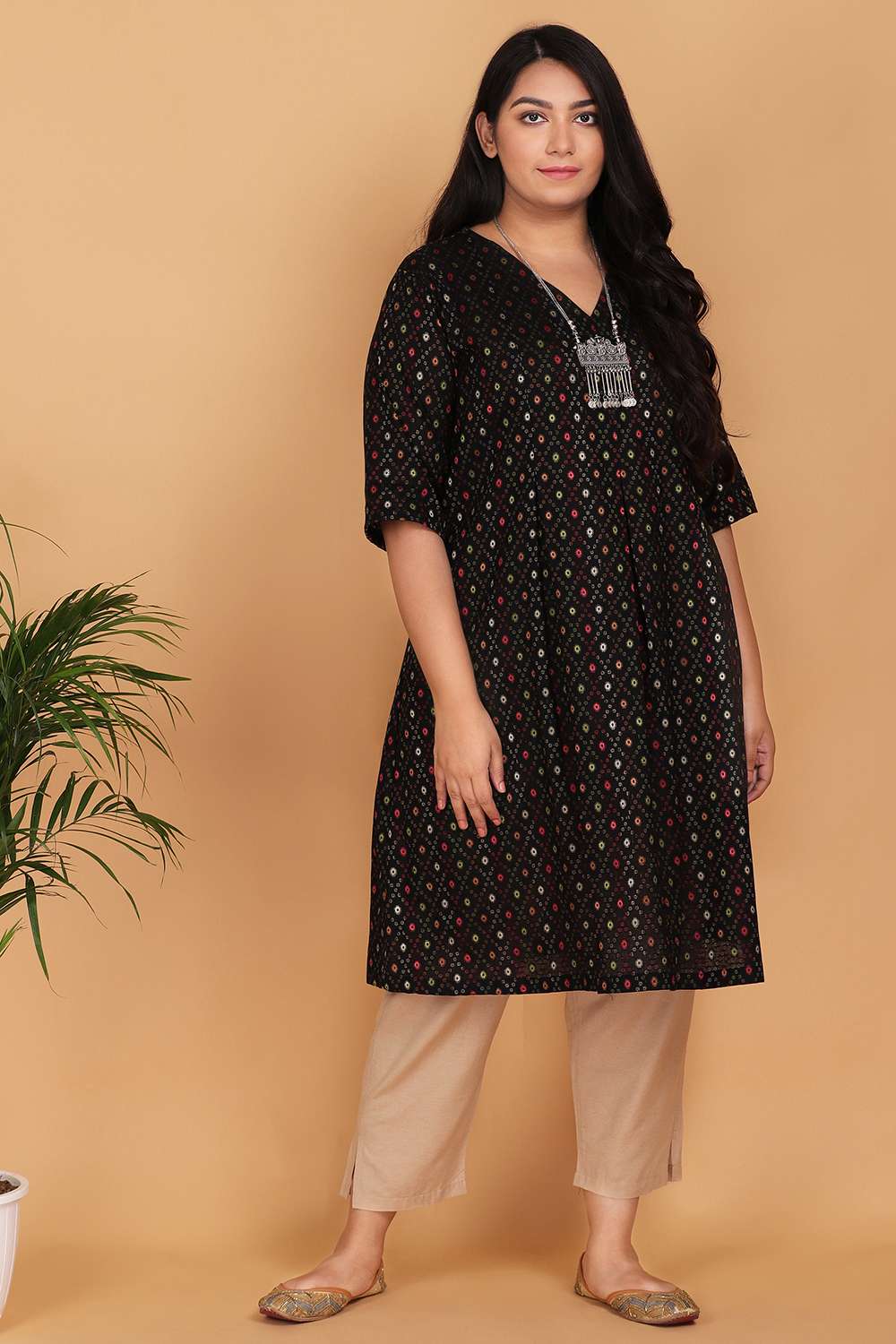 Handloom Cotton Black Kurta