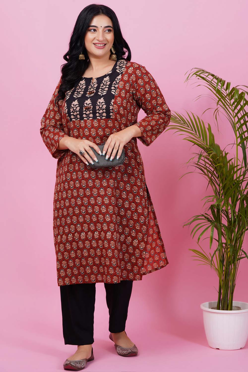 Handblock Kalamkari Print Kurta