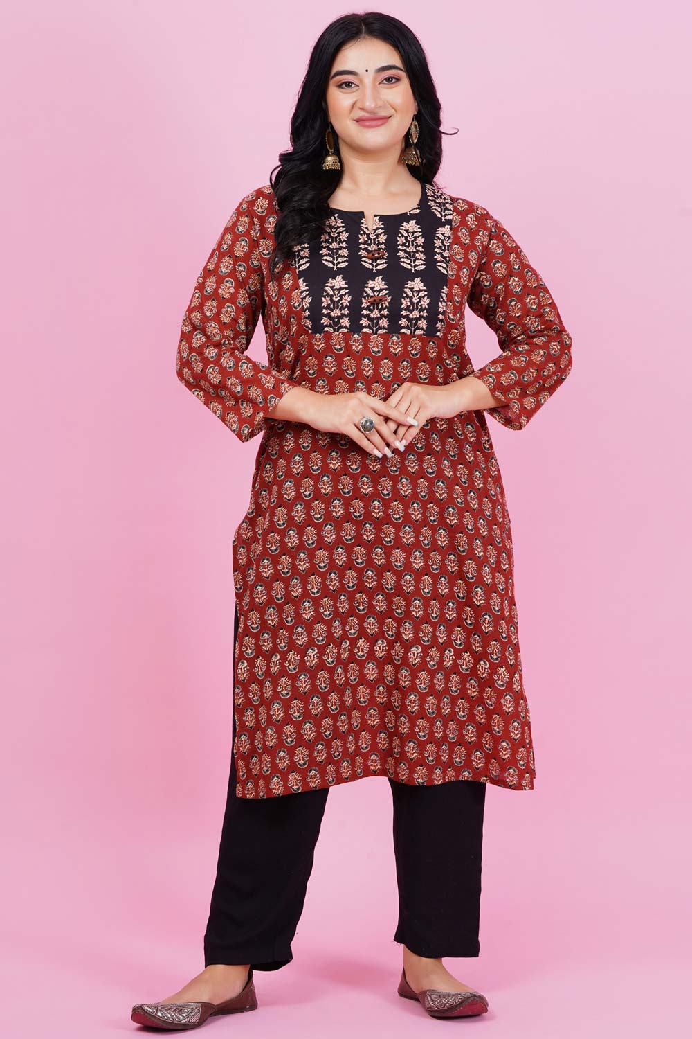 Handblock Kalamkari Print Kurta