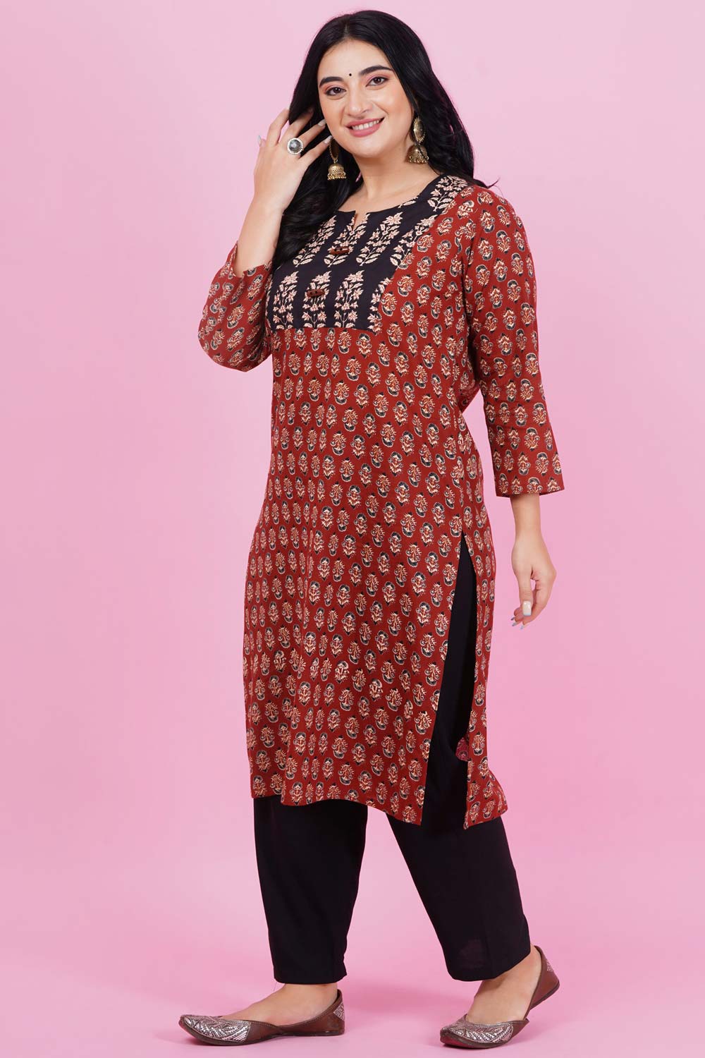 Handblock Kalamkari Print Kurta