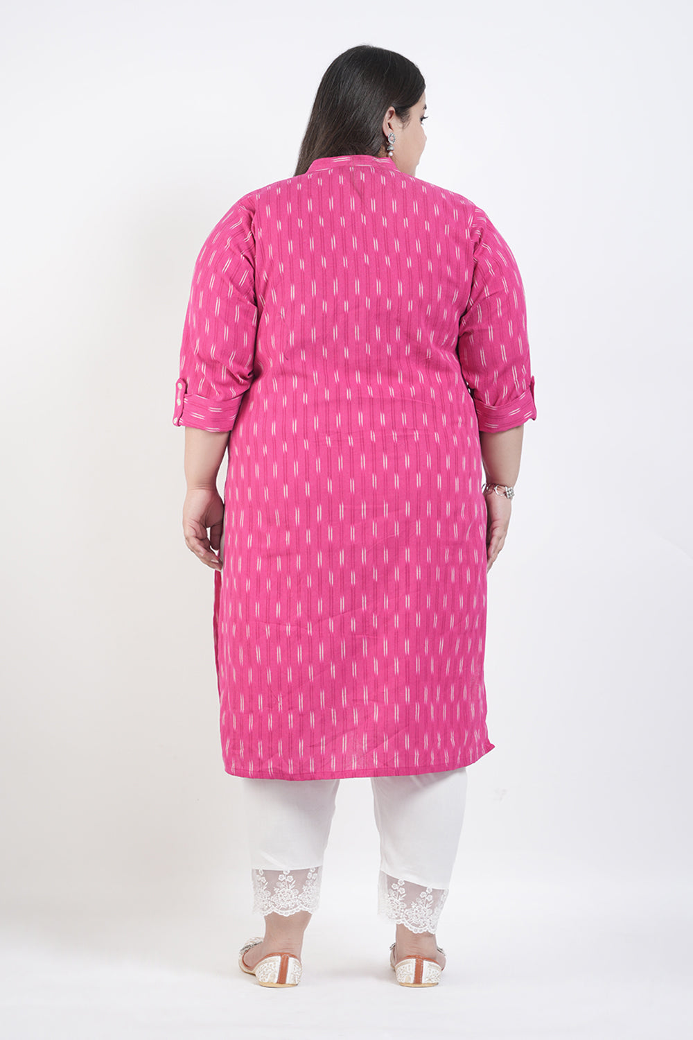 Pink Paradise Cotton Ikat Kurta