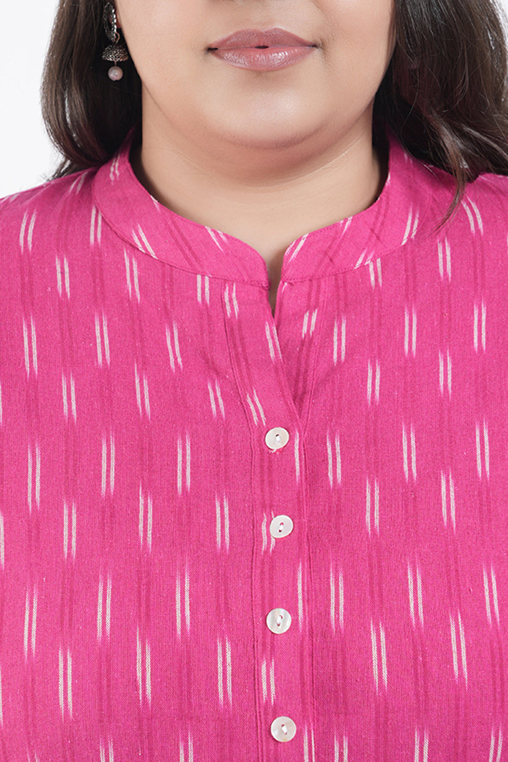 Pink Paradise Cotton Ikat Kurta