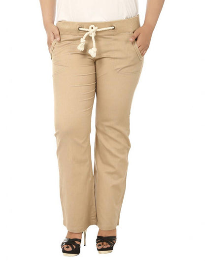 Beige Linen Trouser