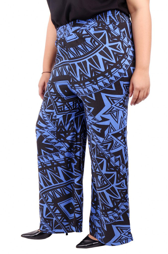 Blue Black Printed Jogger