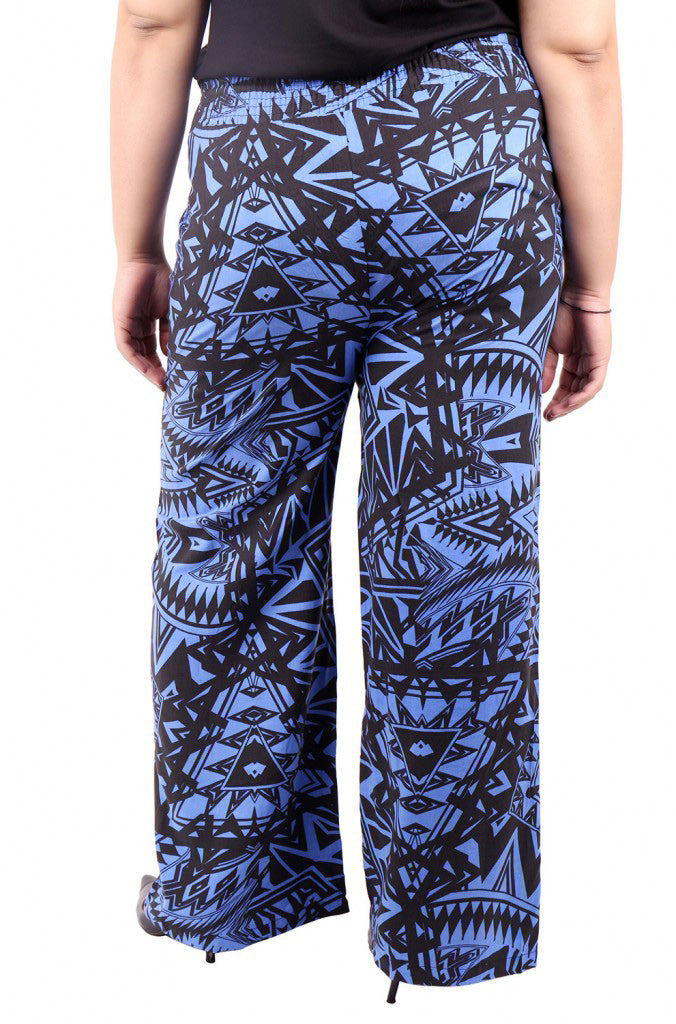 Blue Black Printed Jogger