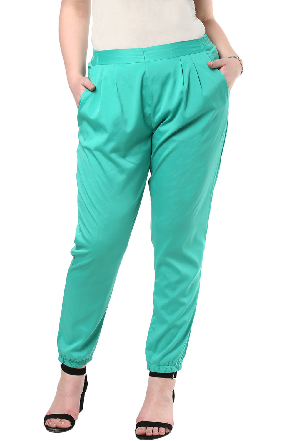 Solid Green Peg Pant