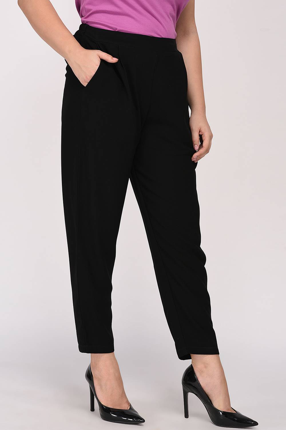 Black Solid Trouser5