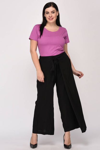 Black Wrap Trouser