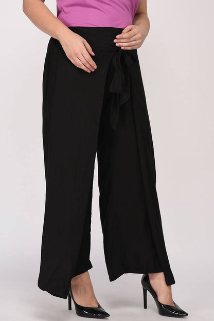 Black Wrap Trouser