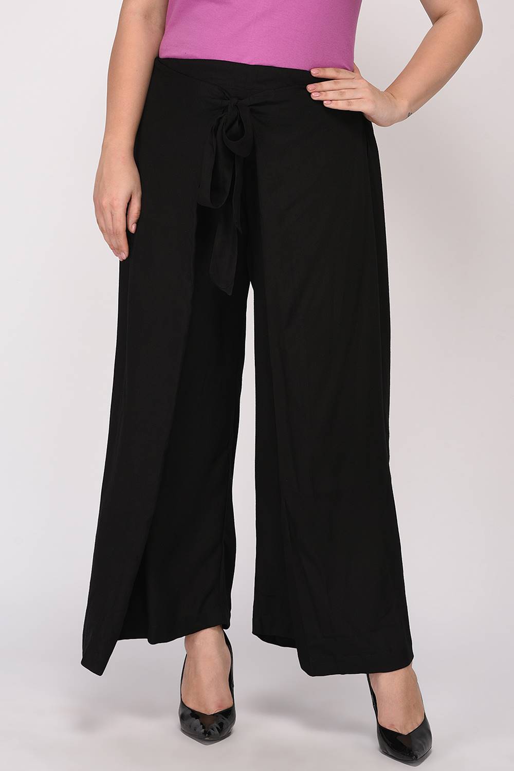 Black Wrap Trouser