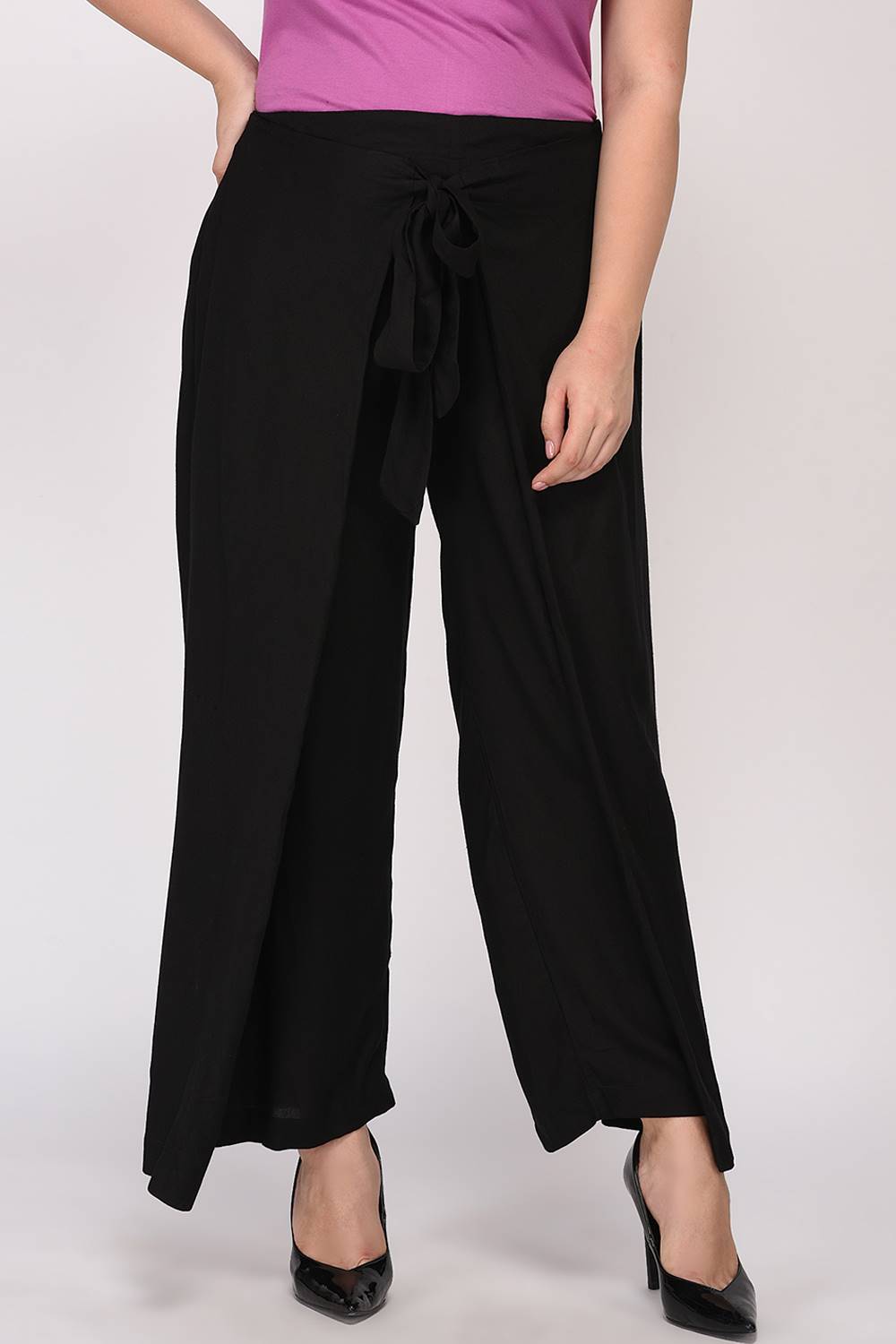 Black Wrap Trouser