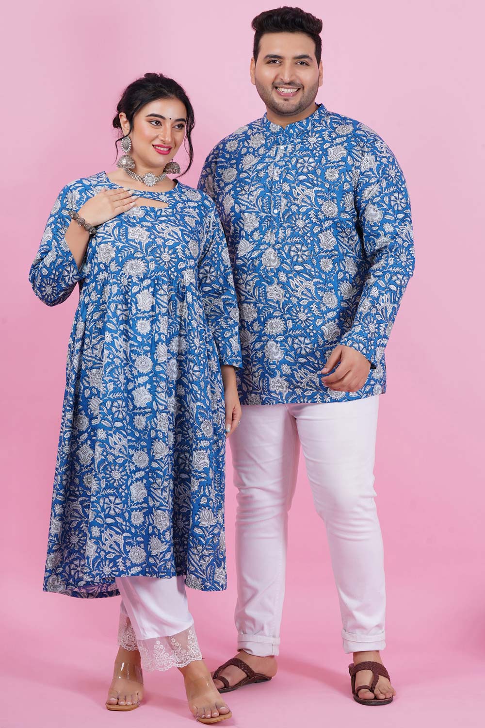 Blossom Blue Twining Couple Set